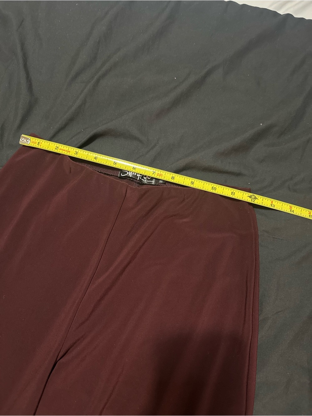 Sympli Rapt Pant Burgundy Jersey Knit Tulip Hem Stretch Elastic Waist Pockets 4 - Picture 5 of 5